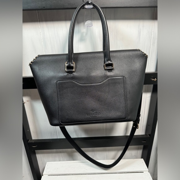 Valentino Demilune Whipstitch Black Leather Bag, Functional Size, Barely Worn - Picture 2 of 8